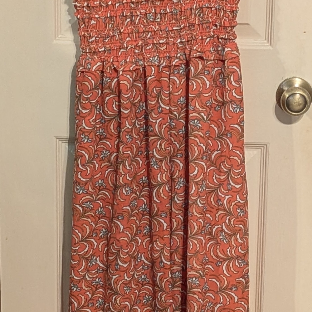 Max Studio Coral and White Patterned Dress